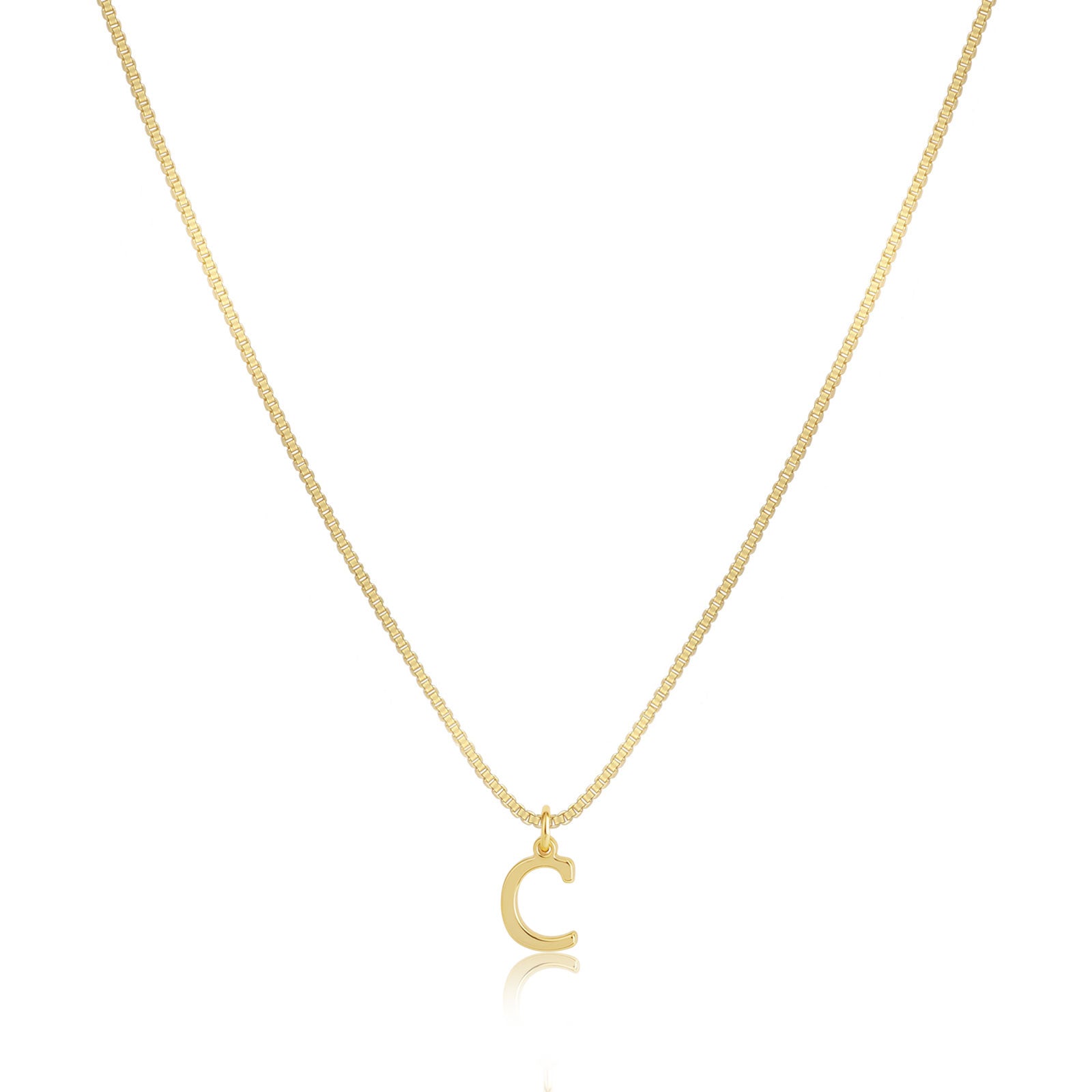 VENOCO Gold initial Dainty Necklace