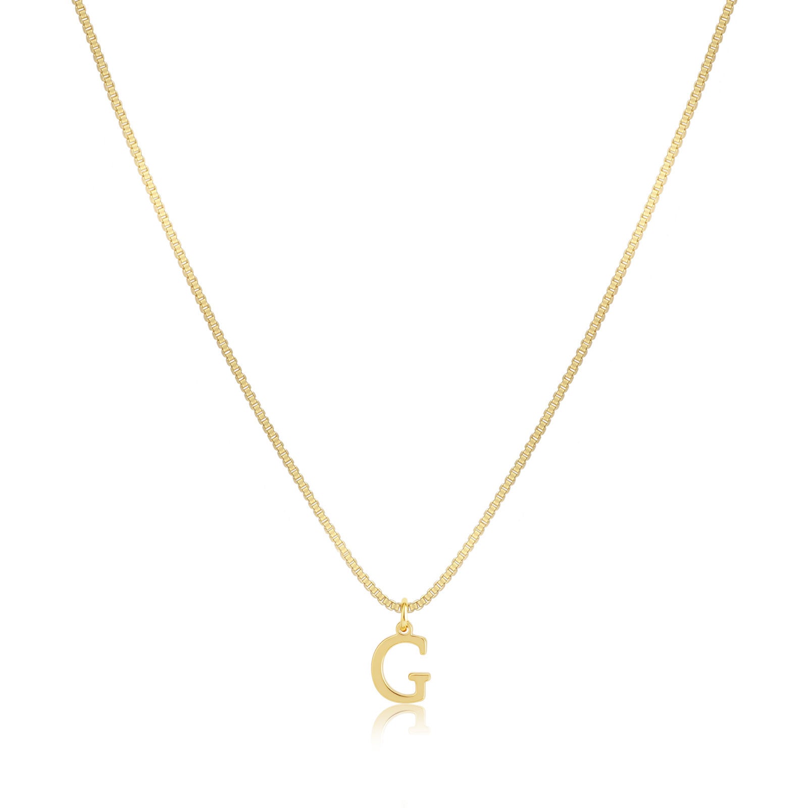 VENOCO Gold initial Dainty Necklace