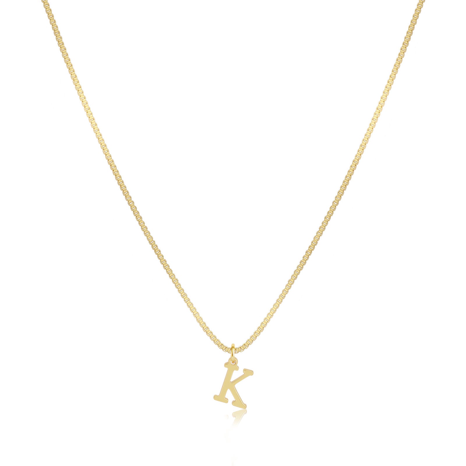 VENOCO Gold initial Dainty Necklace