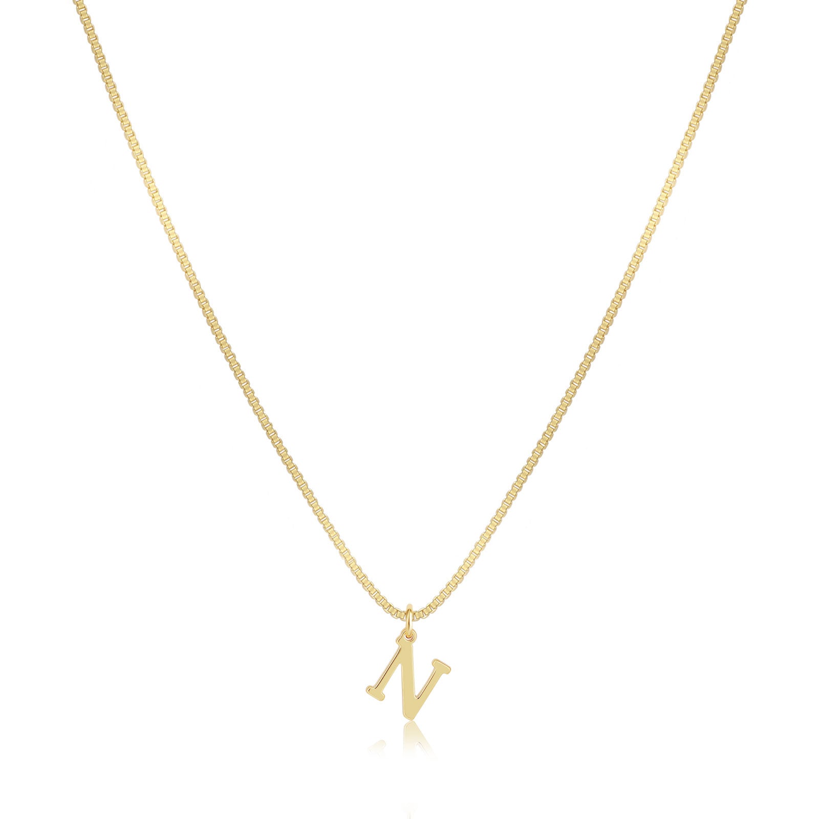 VENOCO Gold initial Dainty Necklace