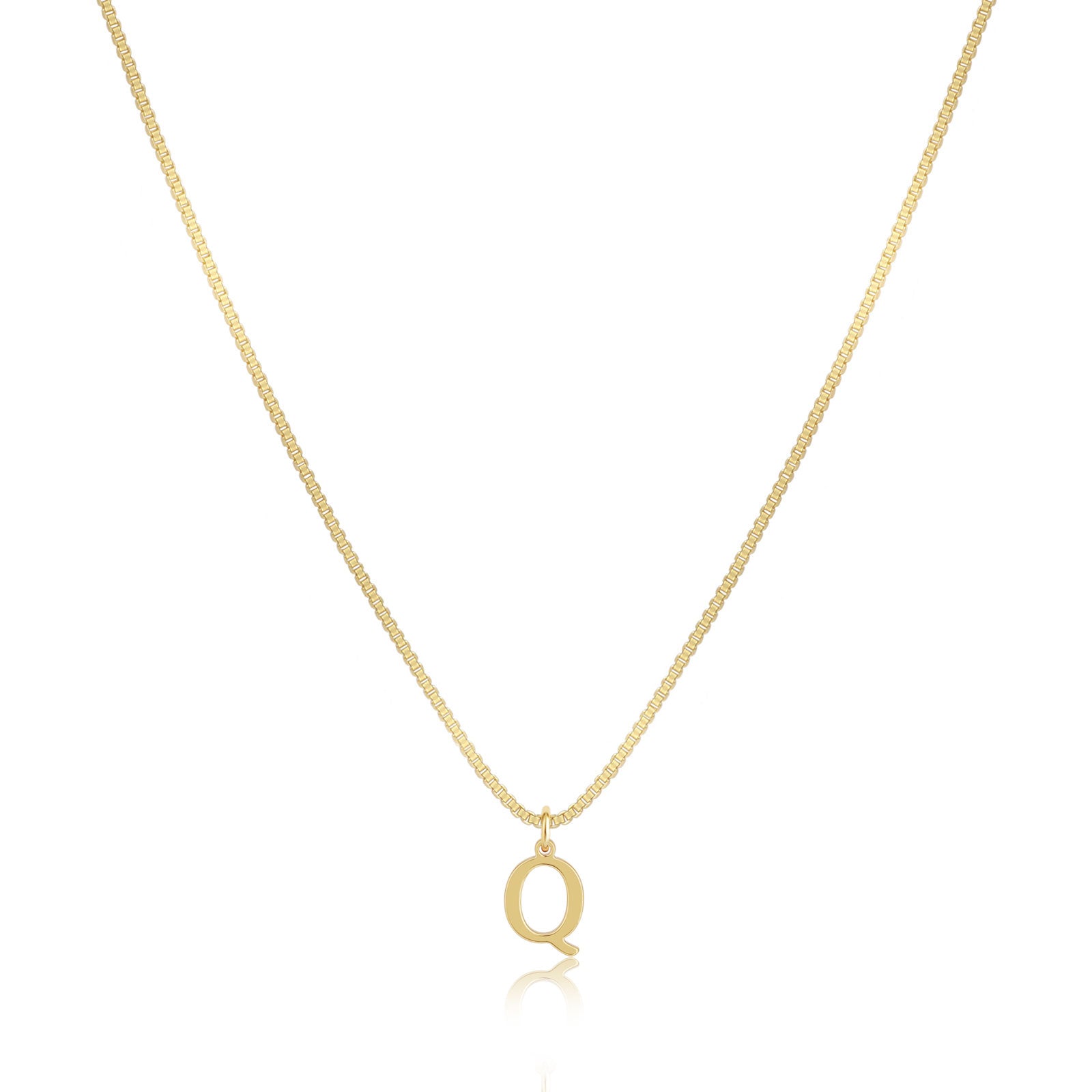 VENOCO Gold initial Dainty Necklace