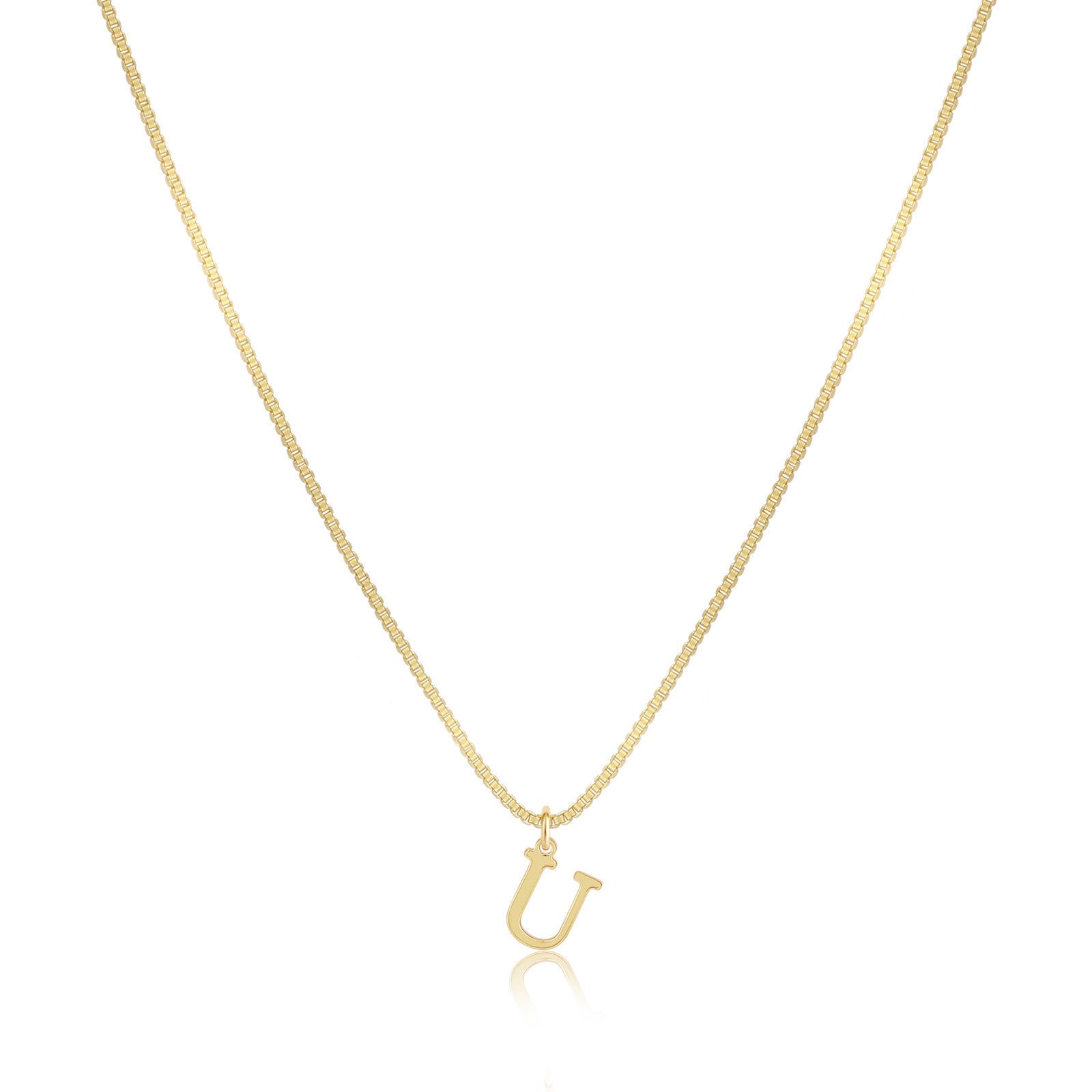 VENOCO Gold initial Dainty Necklace