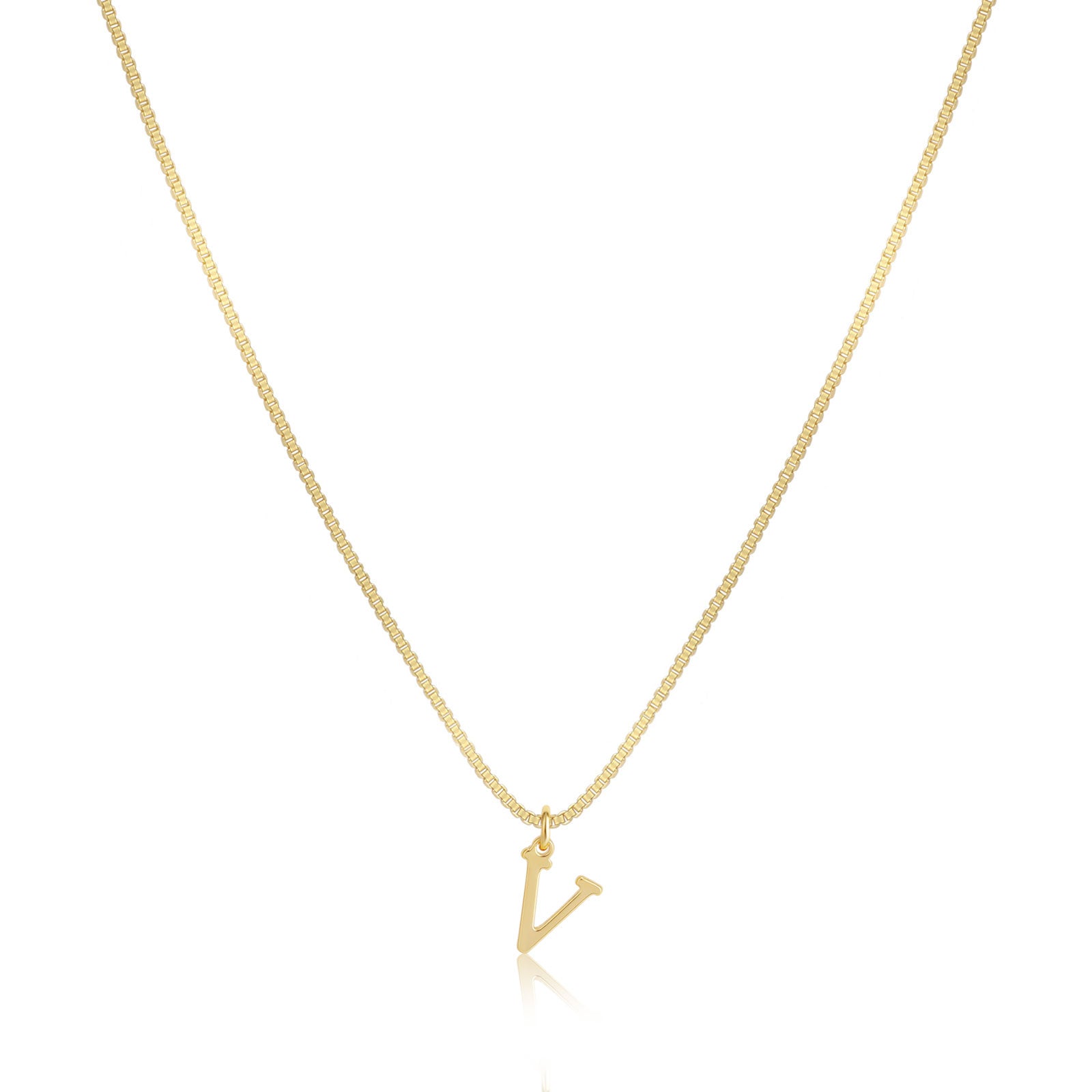 VENOCO Gold initial Dainty Necklace