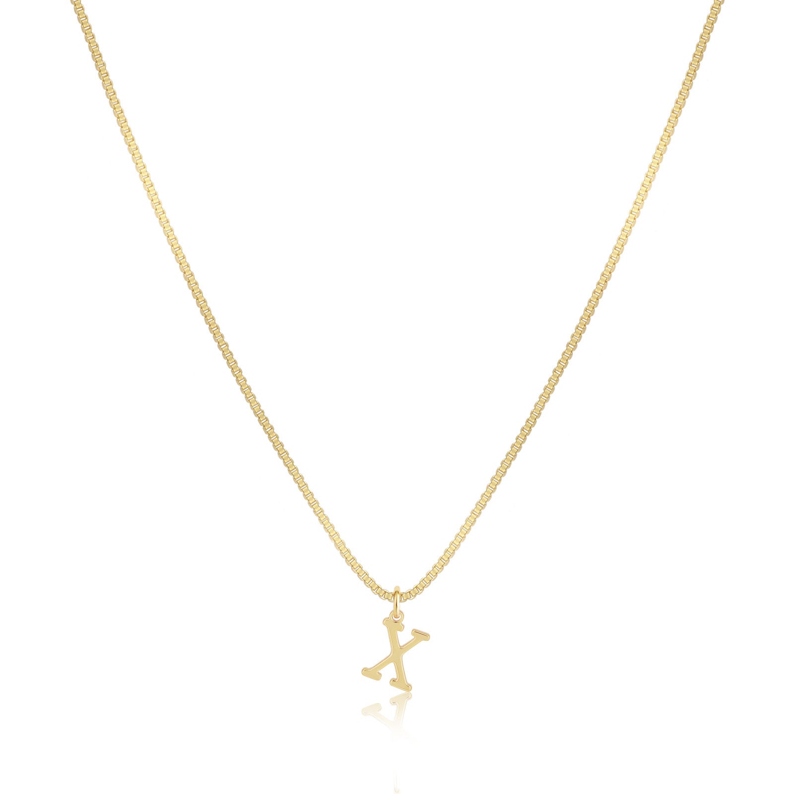 VENOCO Gold initial Dainty Necklace