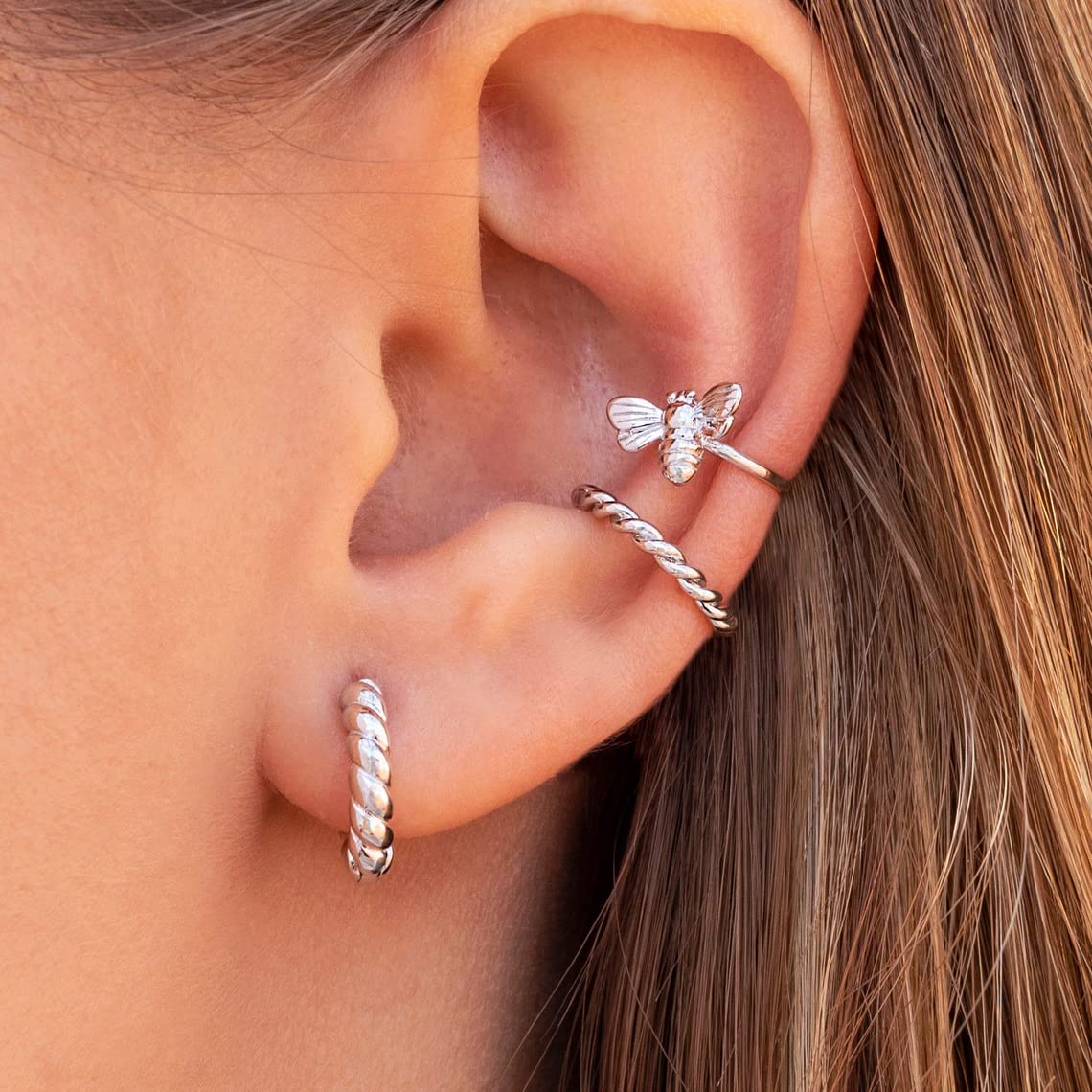 VENOCO Twisted Cord Dainty Earring