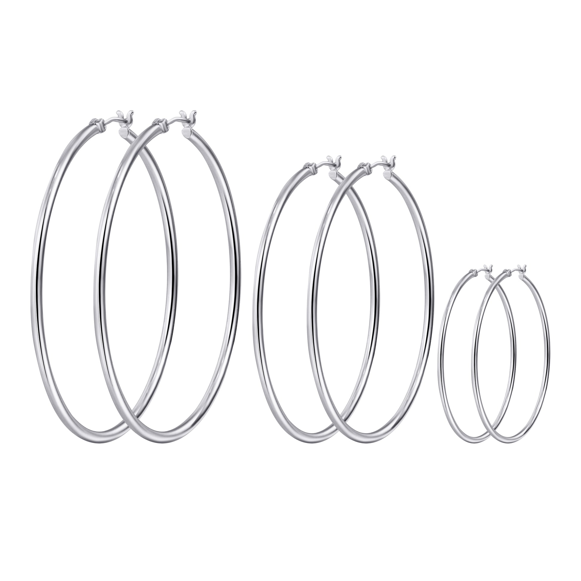 VENOCO 14k Gold/White Gold Plated Hoop Earrings For Women