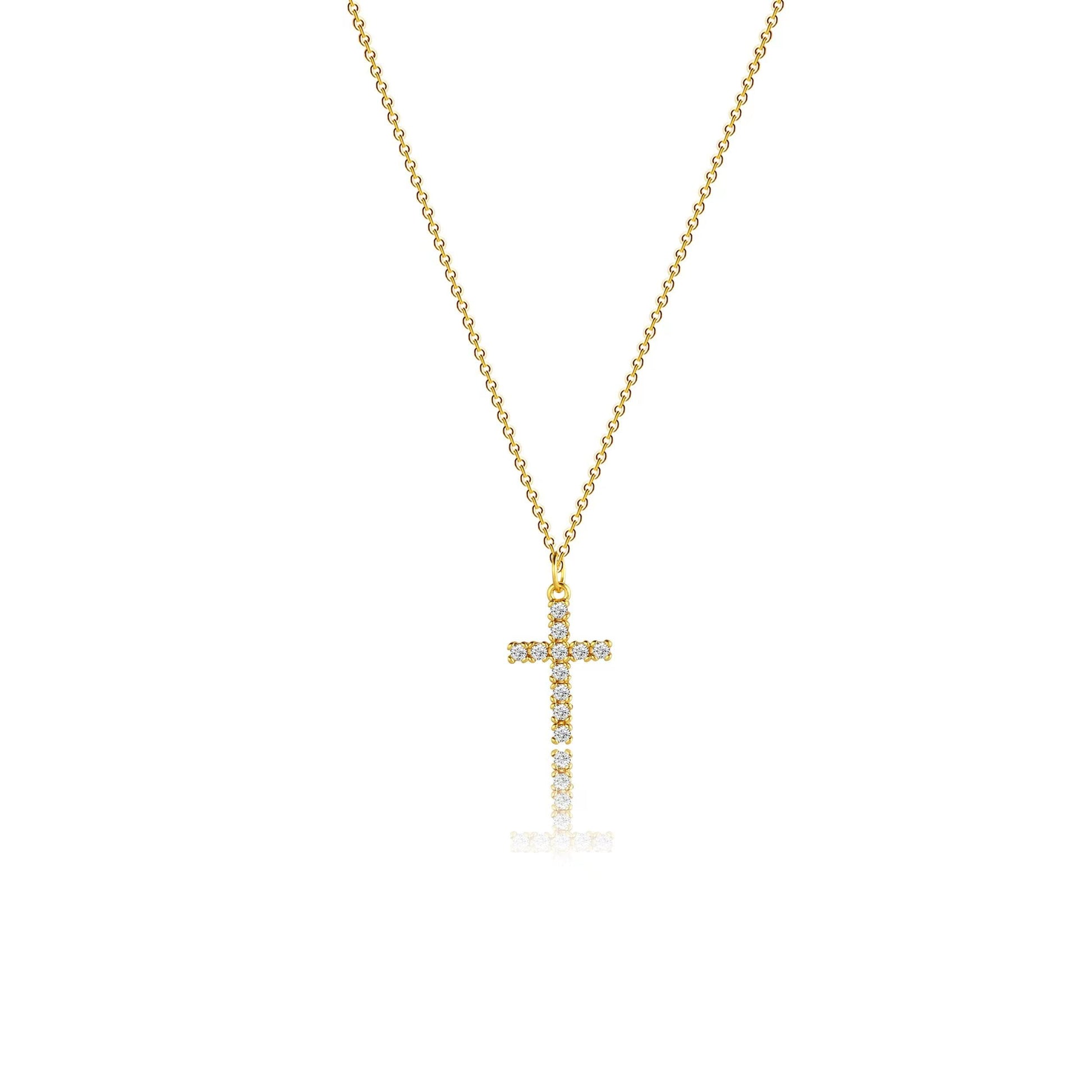 VENOCO Cross Dainty Gold Plated Necklace